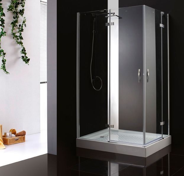 Душевой уголок Cezares Bergamo 100х90 хром стекло прозрачное BERGAMO-W-AH-2-100/90-C-Cr-L - 1