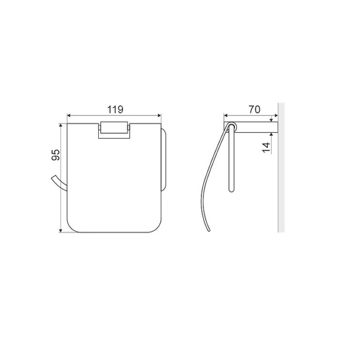 Держатель туалетной бумаги Excellent Riko хром DOEX.1607CR - 1