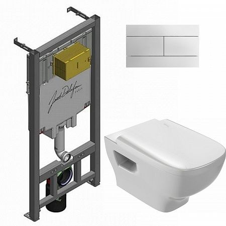 Комплект Jacob Delafon Struktura E21741RU-00 кнопка хром - 0