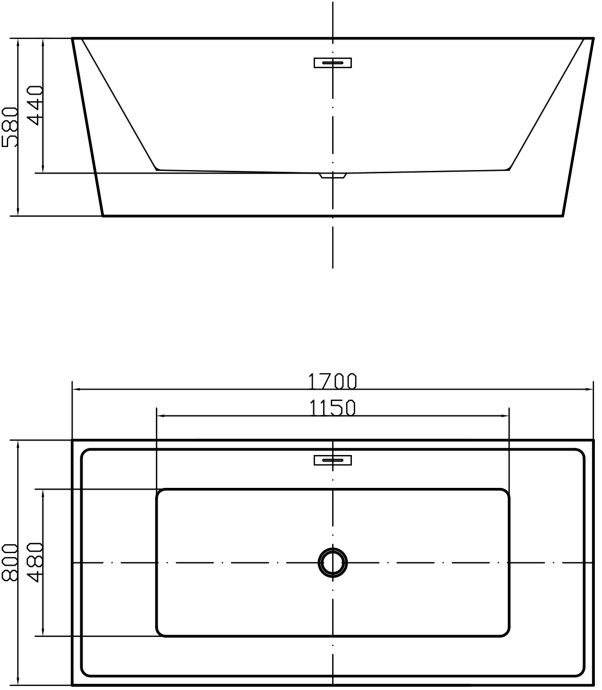 Акриловая ванна Swedbe Vita 8826 - 3