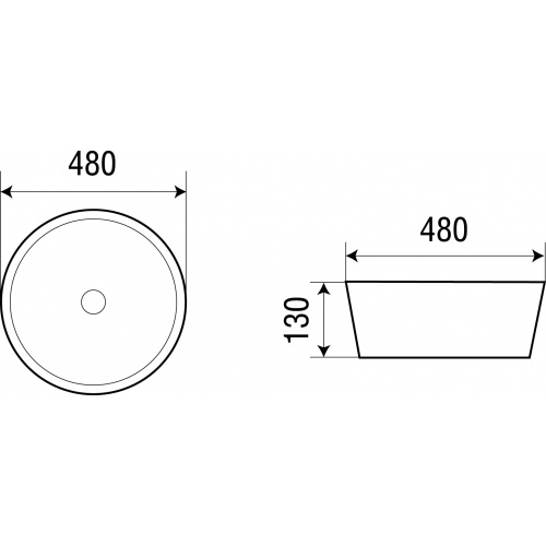 Раковина накладная Weltwasser WW ELBACH 32066 48 белый  10000003845 - 1