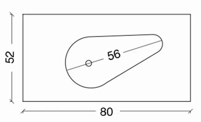 Раковина - столешница Armadi Art NeoArt Corian Drop 80 белый 858-080 - 2