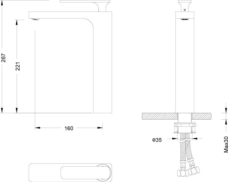 Смеситель для раковины-чаши Timo Torne 4311/00F хром - 1