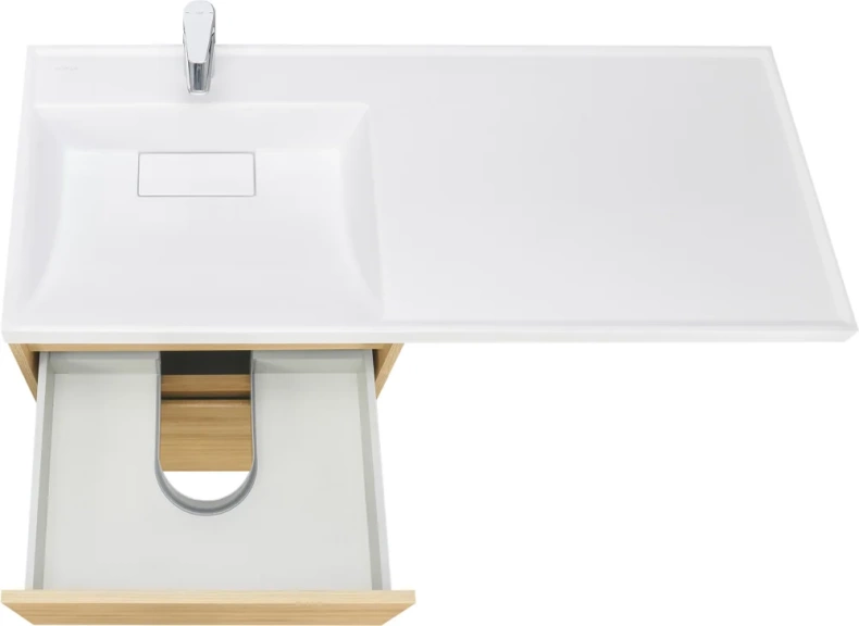 Тумба с раковиной Aquaton Лондри 60 светлое дерево 1A2669K1LH0C0 - 2