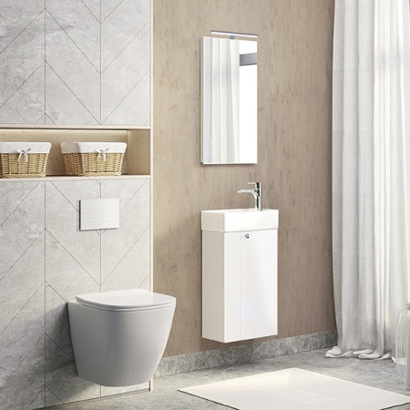 Зеркало Comforty Асти 40 белое глянцевое 00-00012834 - 1