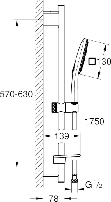 Душевой гарнитур Grohe Rainshower SmartActive 26584000 - 1