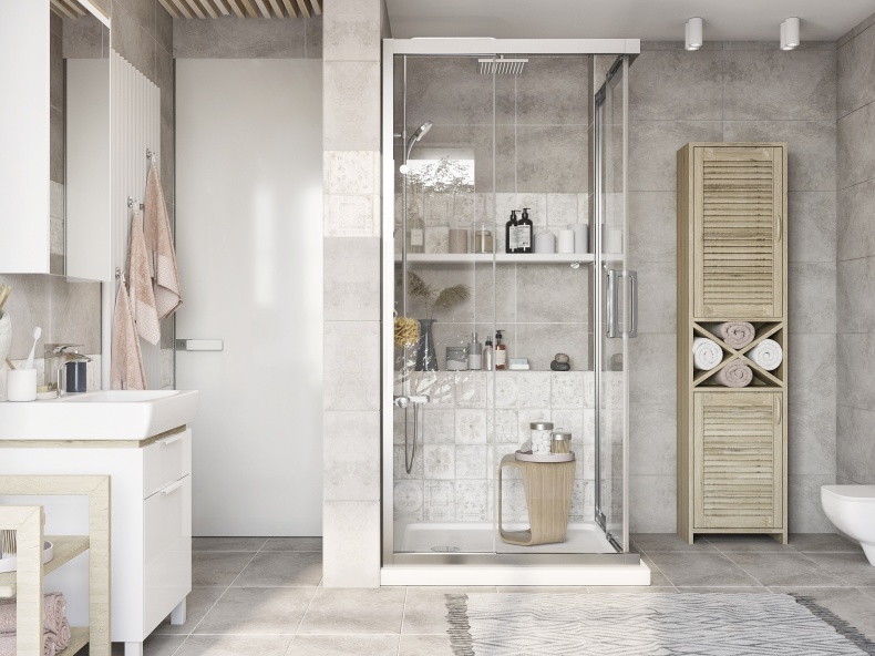 Душевой уголок STWORKI Дублин DE019SC110110200 110x110 см профиль хром матовый 3GW097TTKK000 - 2