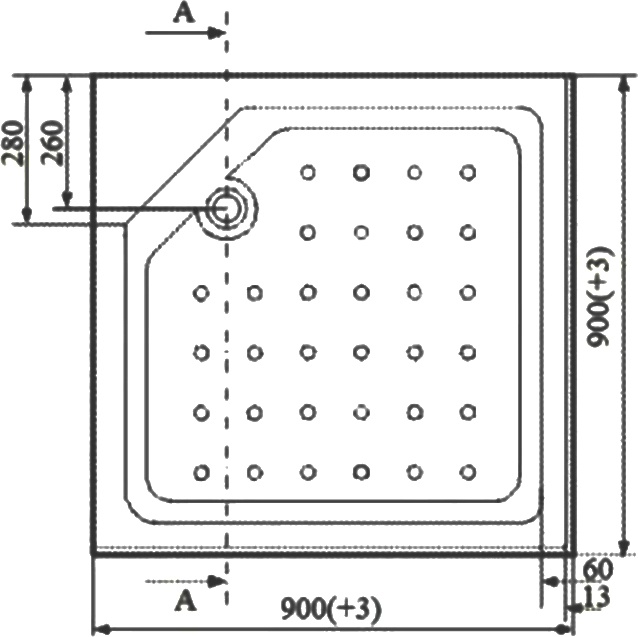 Поддон для душа DIWO K 17-90 90х90 низкий Щ0000055616 - 3