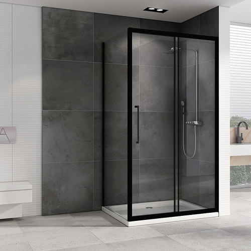 Душевой уголок Abber Schwarzer Diamant 130х90 черный  AG30130BH-S90B-S90B - 1