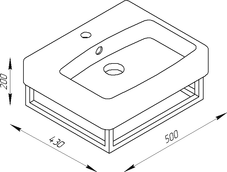 Консоль для раковины Sanflor Тайлер 50 С08363 - 4