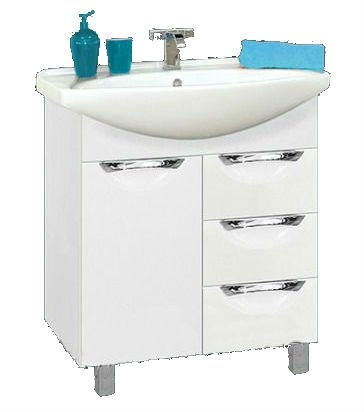 Орхидея - 65 Тумба с 3 ящ. белая эмаль П-Орх01065-0113Я - 0