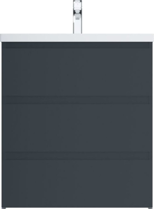 Тумба для комплекта AM.PM Gem S 75 графит матовый, напольная, с 3 ящиками M91FSX0752GM - 2