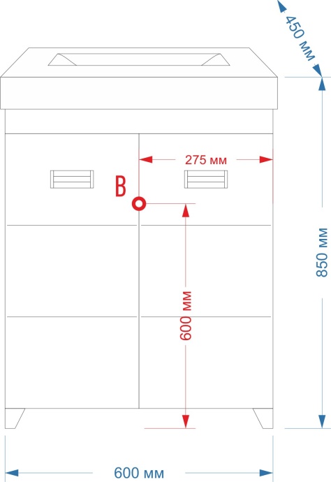 Тумба для комплекта Misty Селена 60 П-Сел01060-01Пр - 6