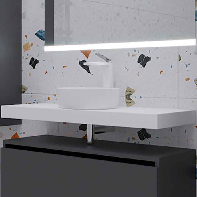 Столешница под раковину Armadi Art Flat 100 белый 869-100 - 1