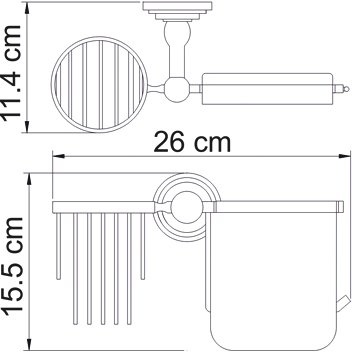 Держатель туалетной бумаги Wasserkraft Ammer K-7059 с держателем освежителя воздуха - 2