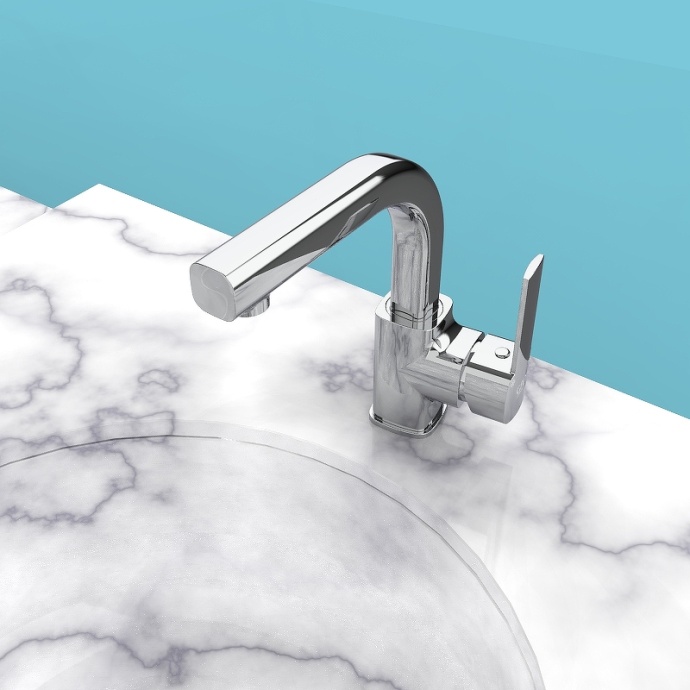 Смеситель для раковины GPD Pedra хром MTL160 - 4