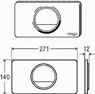 Кнопка смыва Viega Visign for Style хром  654504 - 1