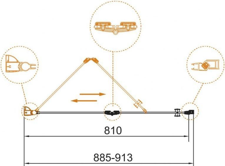 Душевая дверь Cezares Eco 90 хром стекло прозрачное ECO-O-BS-12-90-C-Cr - 3