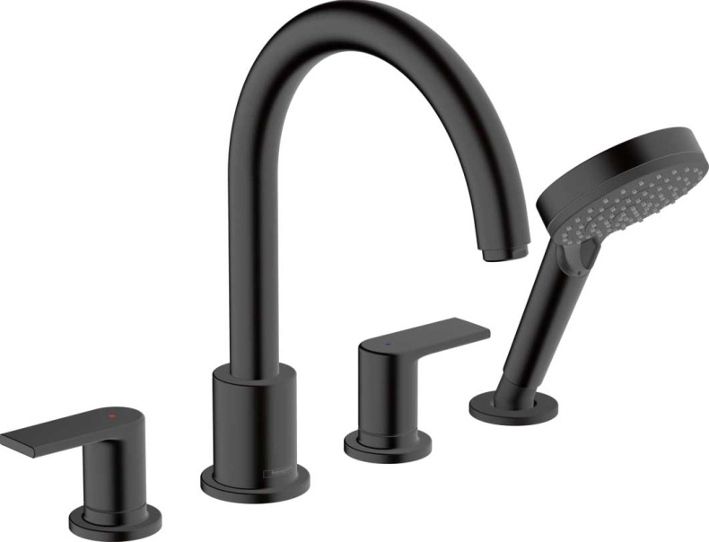 Смеситель Hansgrohe Vernis Shape 71459670 на борт ванны, черный - 0