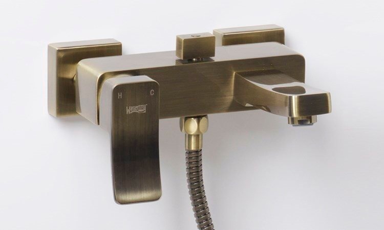 Смеситель Wasserkraft Exter 1601 для ванны с душем, светлая бронза - 2
