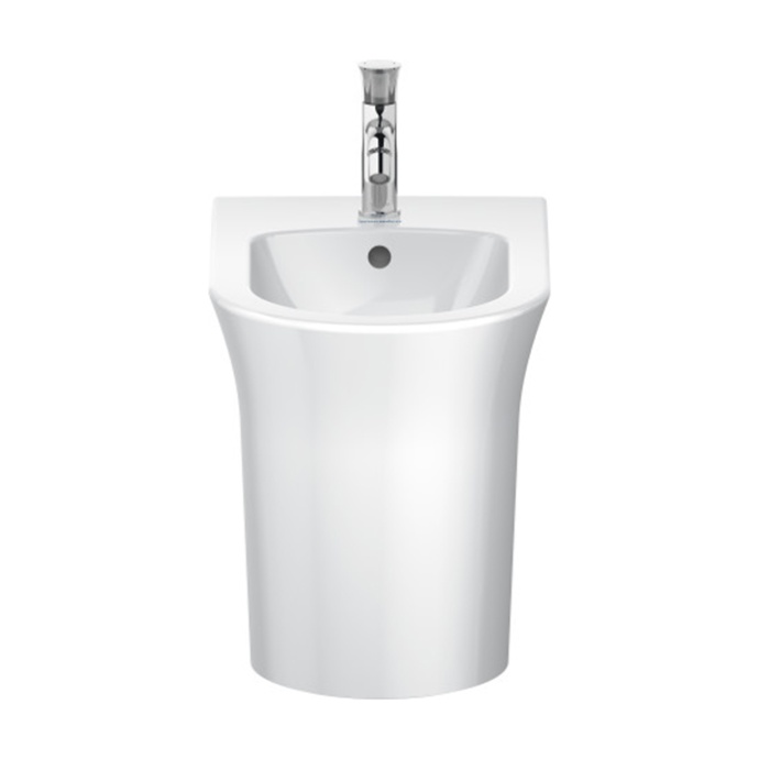 Duravit White Tulip Биде напольное 370x580х420 мм, с переливом, с 1 отв под смеситель, цвет: белый 2293100000 - 2