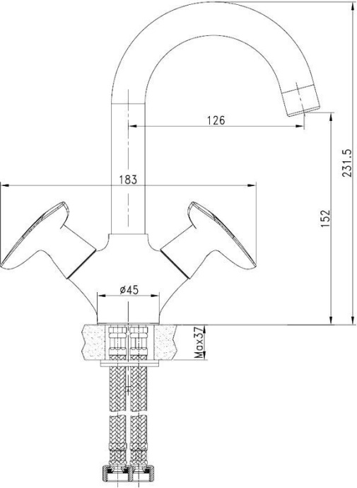 Смеситель для умывальника Copter, IDDIS, COPSB00i01 - 4