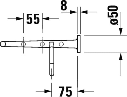 Полка Duravit Starck T 0099441000 для полотенец, хром - 3