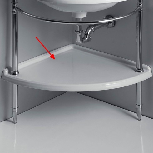 SIMAS Arcade Керамическая полка угловая 54х54см, под раковину AR884bi, цвет белый AR894 - 1