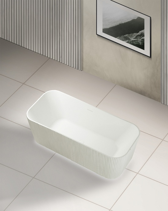Ванна из искусственного камня Abber Stein 170х75 белый матовый AS9663 - 1