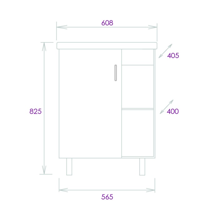 Комплект мебели Onika Тимбер 50 серый матовый/дуб сонома (105035) - 7