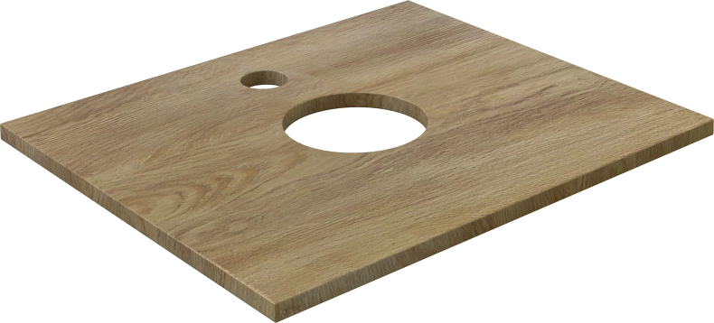 Мебель для ванной DIWO Элиста 60 светлое дерево, столешница светлое дерево с раковиной Moduo 55 Leaf 567961 - 6