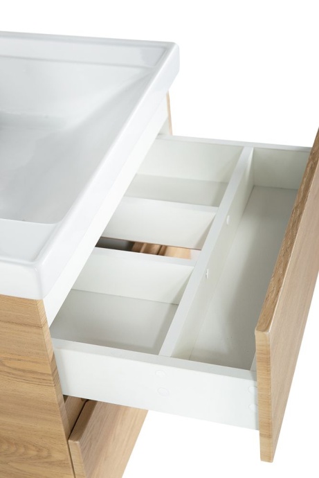 TECHNO База под раковину подвесная с двумя выкатными ящиками, Дуб мадейра янтарь AM-Techno-900-2C-SO-LW674 - 3