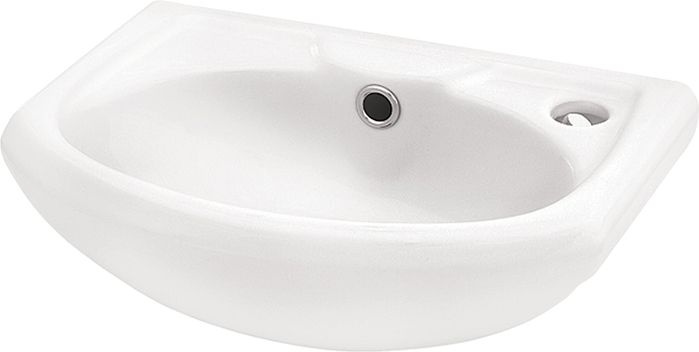 Тумба с раковиной Бриклаер Бали 40 светлая лиственница, белый глянец, R - 3