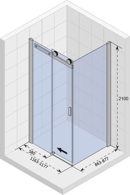 Душевой уголок Riho Baltic 117.7x87.7 см (GE0902200) G002013120 - 5