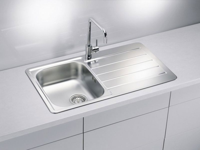 Мойка LINE 20 NAT-90 860X500 в компл. с сифоном 1130551, 1065560 - 1