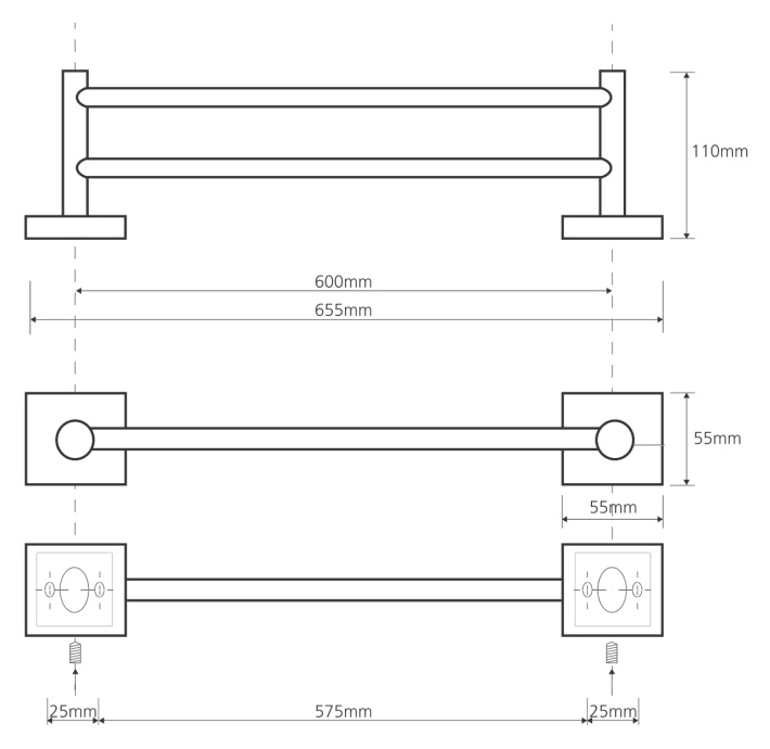 Полотенцедержатель Bemeta Beta  132104052 - 1