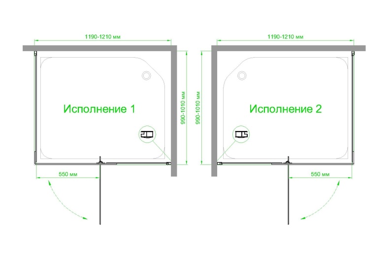 Душевой уголок Royal Bath HPVD 120х100 профиль белый стекло матовое RB1120HPVD-C - 3