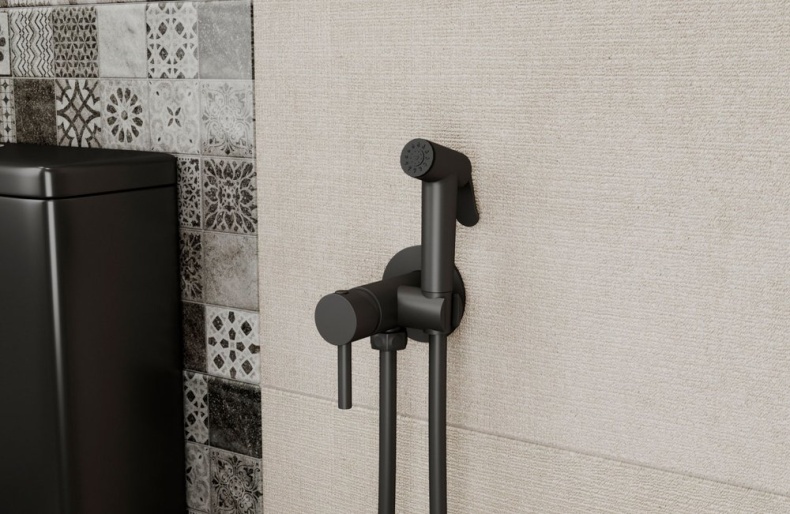 Гигиенический душ Bravat со смесителем, чёрный D9151BW-ENG - 2