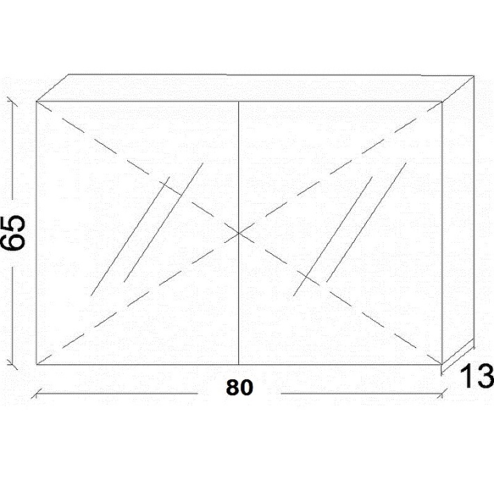 Зеркало-шкаф Vallessi 80 темное дерево с подсветкой 547-D - 2