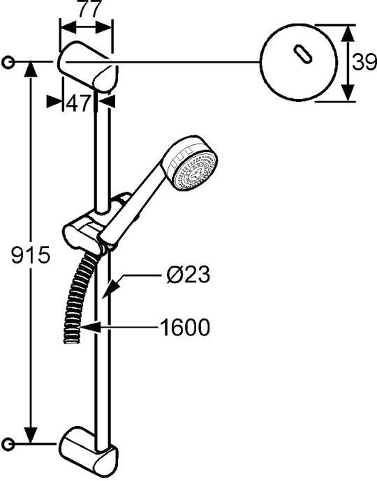 Душевой гарнитур Kludi Zenta  6085091-00 - 3