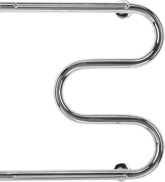 Водяной полотенцесушитель Terminus M-образный 600х700 с полкой Хром 4620768880568 - 0