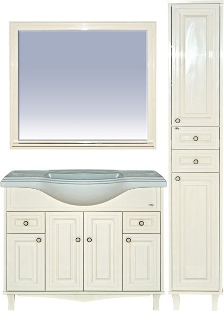 Шкаф-пенал Misty Шармель 35 R светло-бежевая эмаль, 2 ящика Л-Шрм05035-5812ЯП - 3