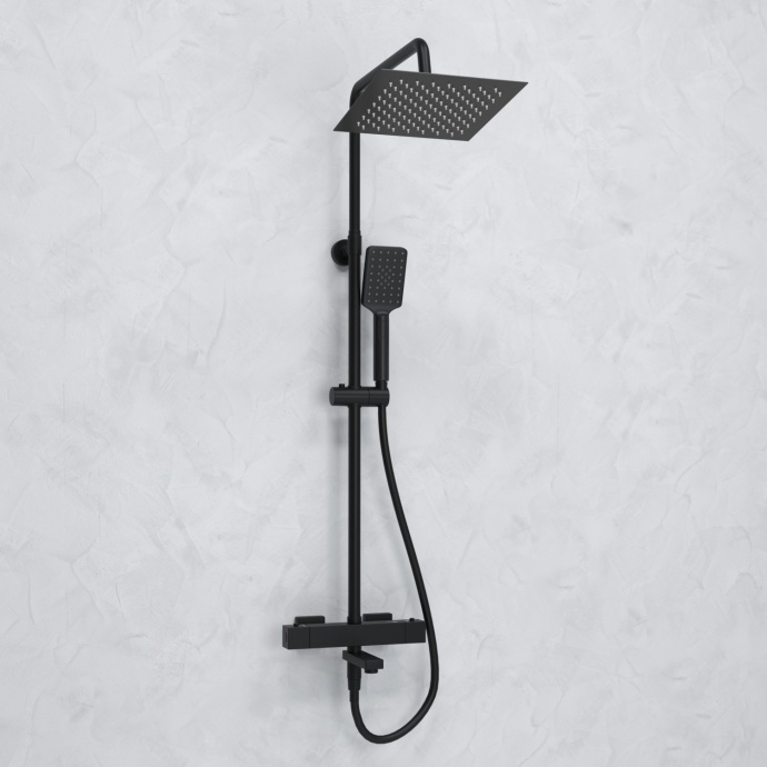 Душевая система WasserKraft 25 с термостатом черный матовый A299.255.130.BM Thermo - 1