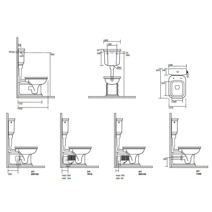 Бачок для унитаза Kerasan Waldorf белый  418301 - 2