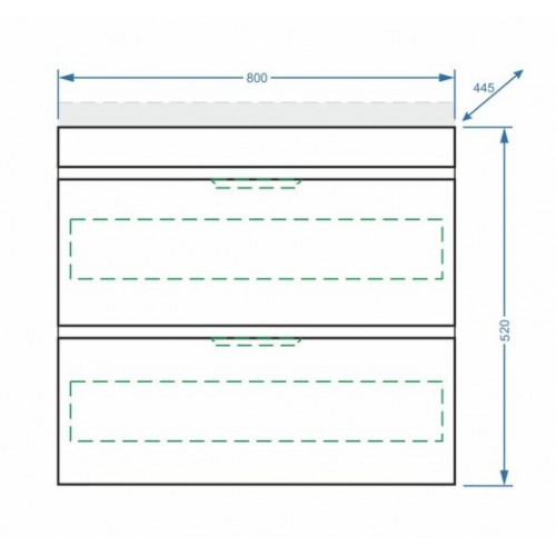 Тумба под раковину подвесная Stella Polar Памелла 80 белая SP-00000639 - 1