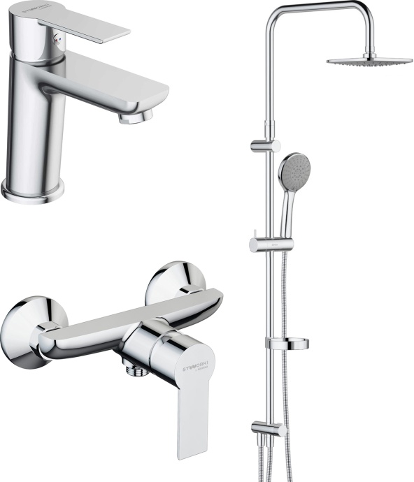 Душевой комплект STWORKI by Damixa Хельсинки HFSG97000 + HFHS20000 + HFHS02100 430187 - 0