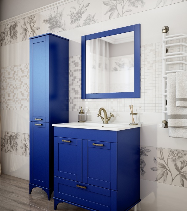 Шкаф-пенал Sanflor Ванесса 2 L напольный, индиго C000005886 - 3