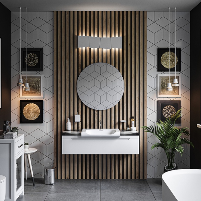 KERASAN Inka Project Раковина INKA 60x40x35,5 с 1 отверстием под смеситель,цвет белый 341101*1 - 1