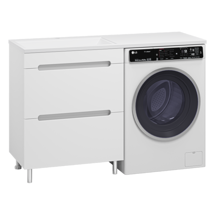 Тумба под стиральную машину Misty Байкал 70 белая глянцевая Э-Бай06070-022Я - 2