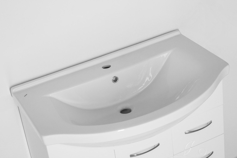 Тумба с раковиной Style Line Эко Фьюжн №26 80 белая - 3